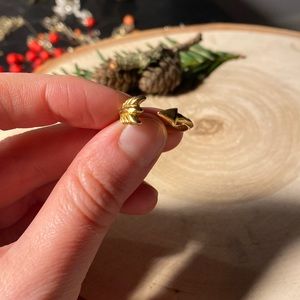 Gold arrow ring, adjustable